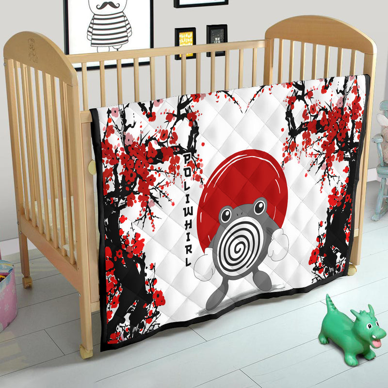 Poliwhirl Japan Style Quilt Blanket