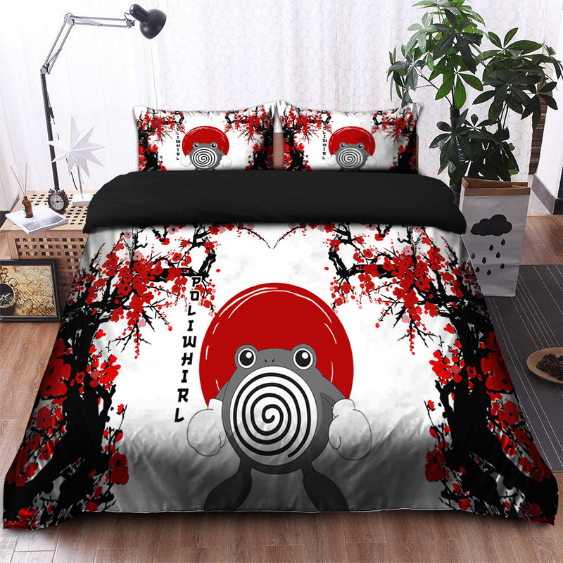 Poliwhirl Pokemon Japan Style Bedding Set Duvet Cover And 2 Pillowcases