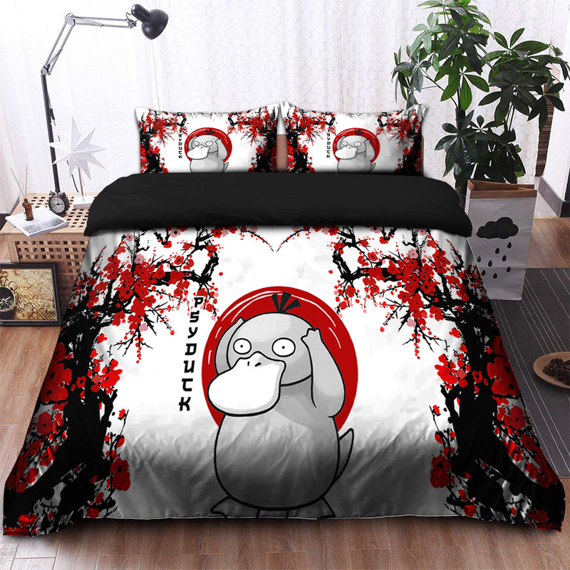 Psyduck Pokemon Japan Style Bedding Set Duvet Cover And 2 Pillowcases