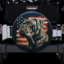 Boxer Dog American Flag Car Spare Tire Cover