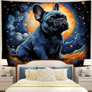 Pug Starry Night Tapestry Room Decor