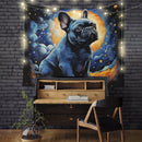 Pug Starry Night Tapestry Room Decor