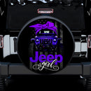 Purple Jeep Girl Car Spare Tire Cover