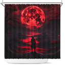 Red Moon Shower Curtain