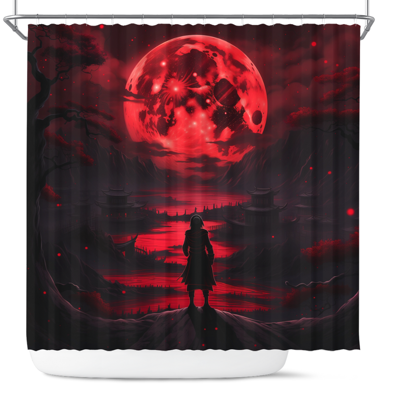 Red Moon Shower Curtain