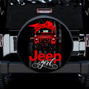 Red Jeep Girl Car Spare Tire Cover
