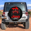 Red Jeep Girl Car Spare Tire Cover