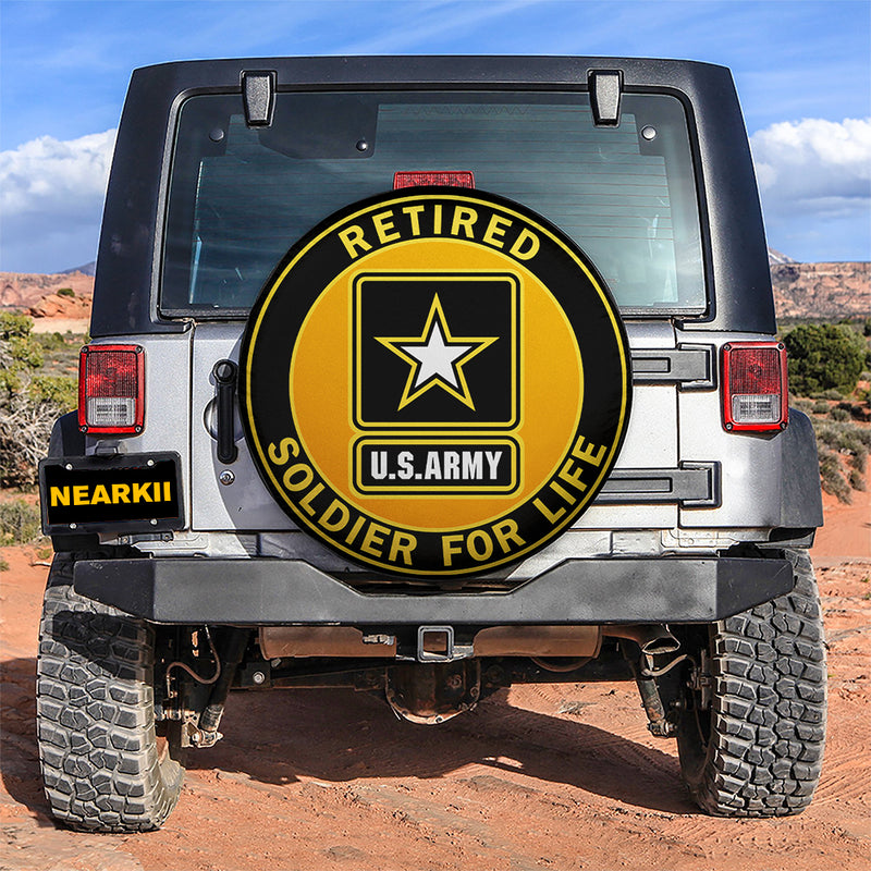 Retired Us Army Car Spare Tire Covers Gift For Campers