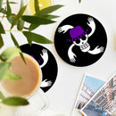 Robin One Piece Icon Skull Ceramic Drink Coasters