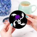 Robin One Piece Icon Skull Ceramic Drink Coasters