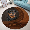 Rottweiler Dog Round Rug