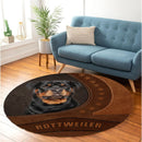 Rottweiler Dog Round Rug