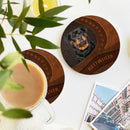 Rottweiler Dog Ceramic Drink Coasters