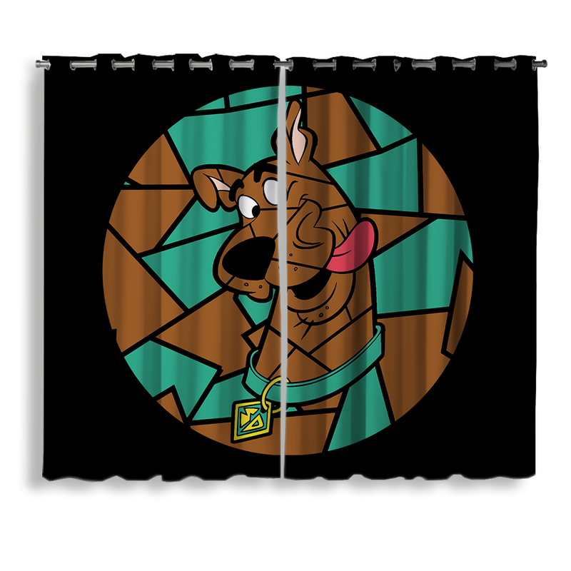 Scooby Doo Stained Glass Window Curtain
