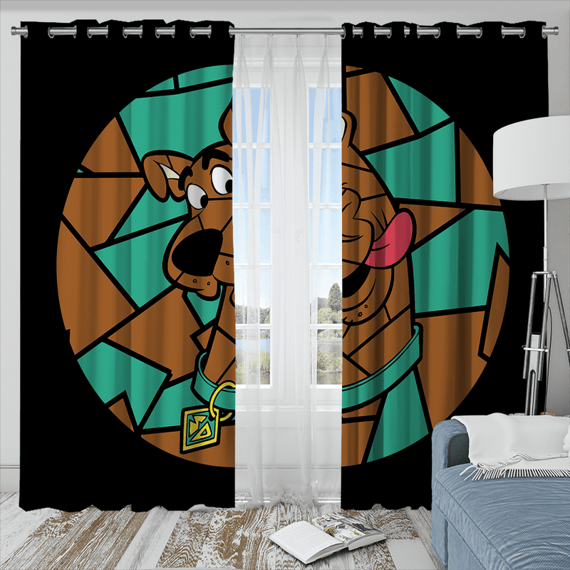 Scooby Doo Stained Glass Window Curtain