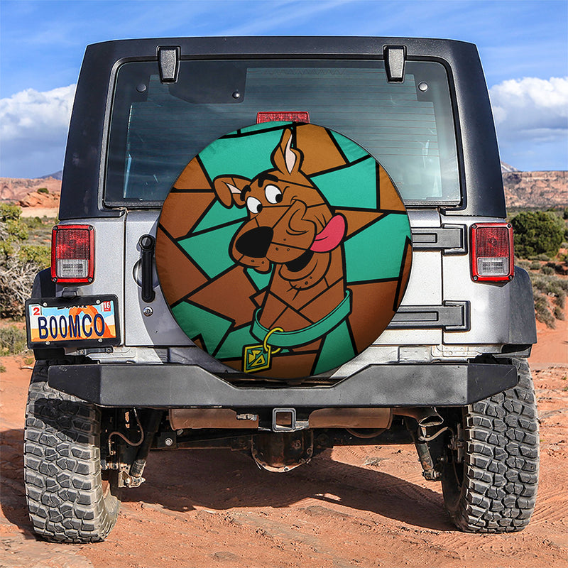 Scooby Doo Stained Glass Car Spare Tire Cover