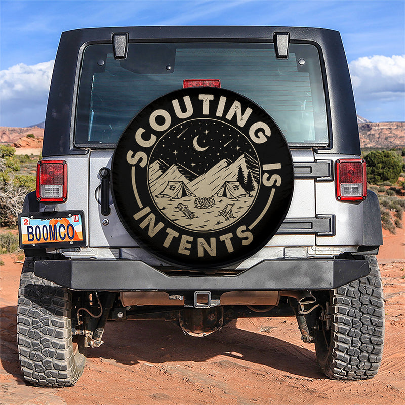 Funny Scouting Is Intents Camping Mountain Car Spare Tire Covers Gift For Campers