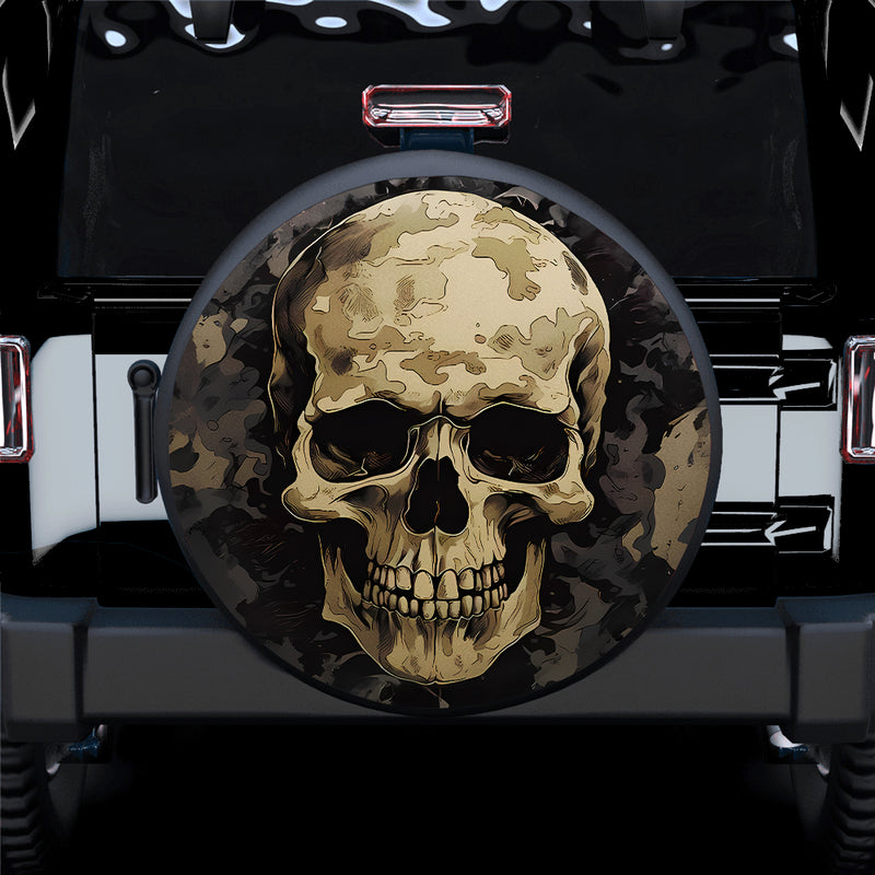 Skull Camouflage Jeep Car Spare Tire Covers Gift For Campers