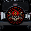 Firefighter Skull First in Last Out Fireman Car Spare Tire Cover