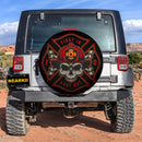 Firefighter Skull First in Last Out Fireman Car Spare Tire Cover