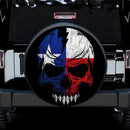 Skull Texas Flag Car Spare Tire Cover