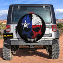 Skull Texas Flag Car Spare Tire Cover