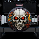 Skull Stained Glass Car Spare Tire Cover