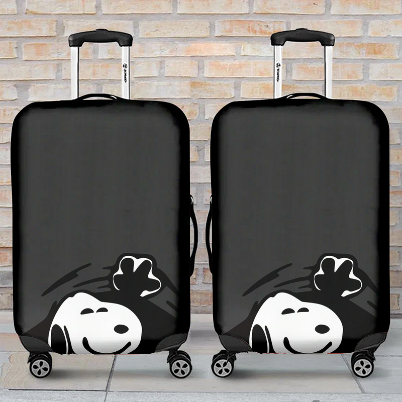 Snoopy Hidding Gray Luggage Cover Suitcase Protector