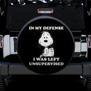 Snoopy In My Defense I Was Left Unsupervised Car Spare Tire Cover