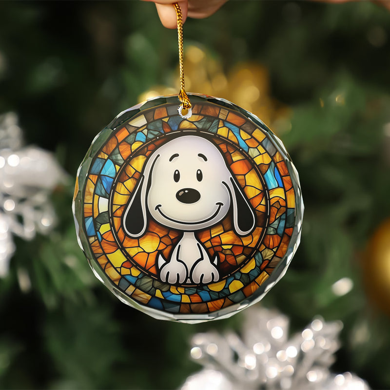 Snoopy Stained Glass Ornament