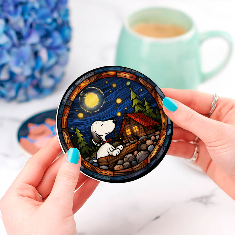 Snoopy Starry Night Drink Coasters