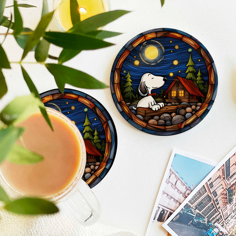 Snoopy Starry Night Drink Coasters