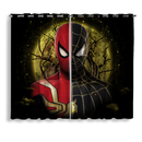 Spiderman Black Suit No Way Home Moonlight Window Curtain
