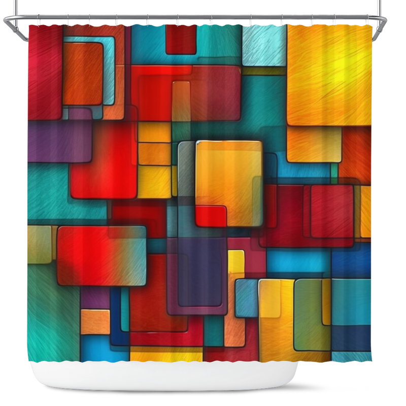 Spuare Color Shower Curtain