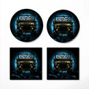 Squirtle Gangster Halloween Moonlight Ceramic Drink Coasters