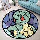 Squirtle Stained Glass Round Rug