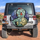 Squirtle Stained Glass Car Spare Tire Cover