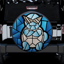 Squirtle Sun Stained Glass Car Spare Tire Cover