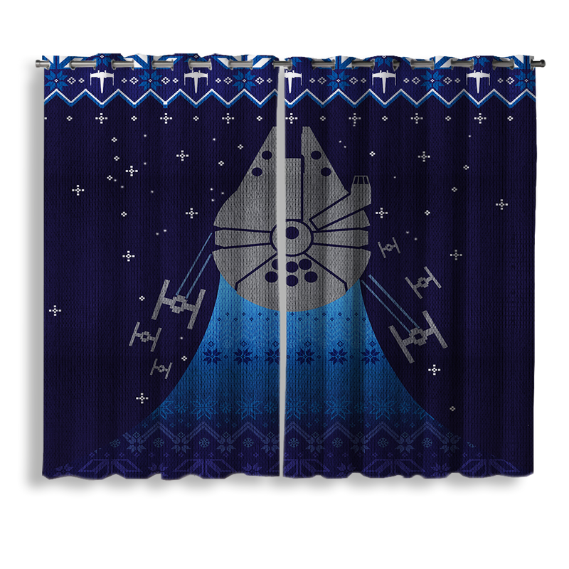 Star War Death Star Christmas Window Curtain