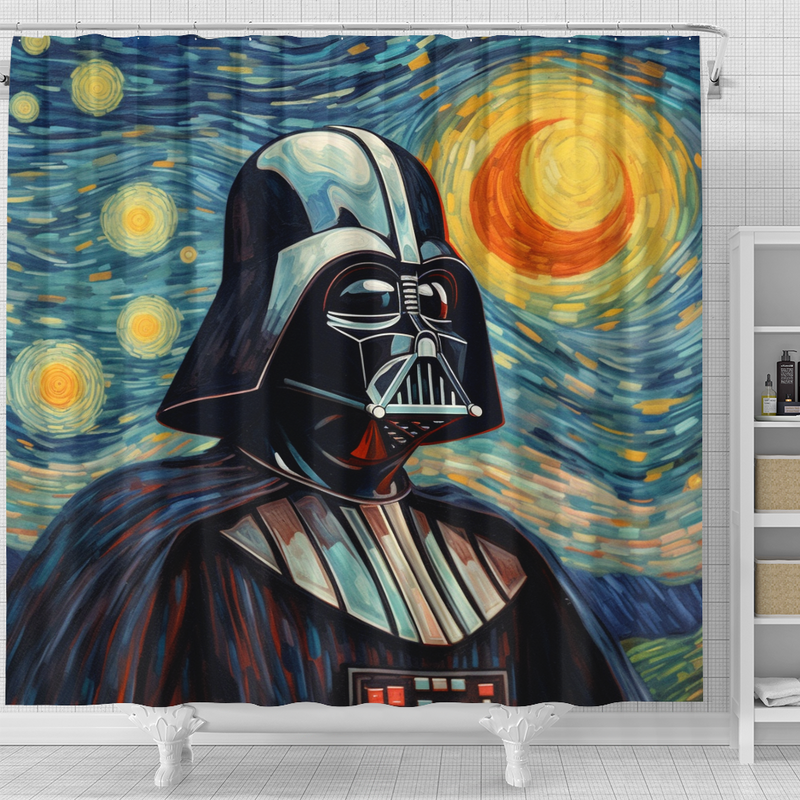 Darth Vader Starry Night Shower Curtain