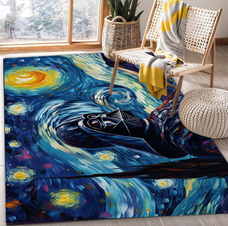 Darth Vader Starry Night Carpet Rug Home Room Decor