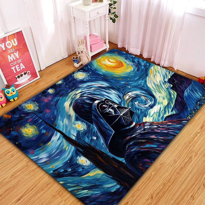 Darth Vader Starry Night Carpet Rug Home Room Decor