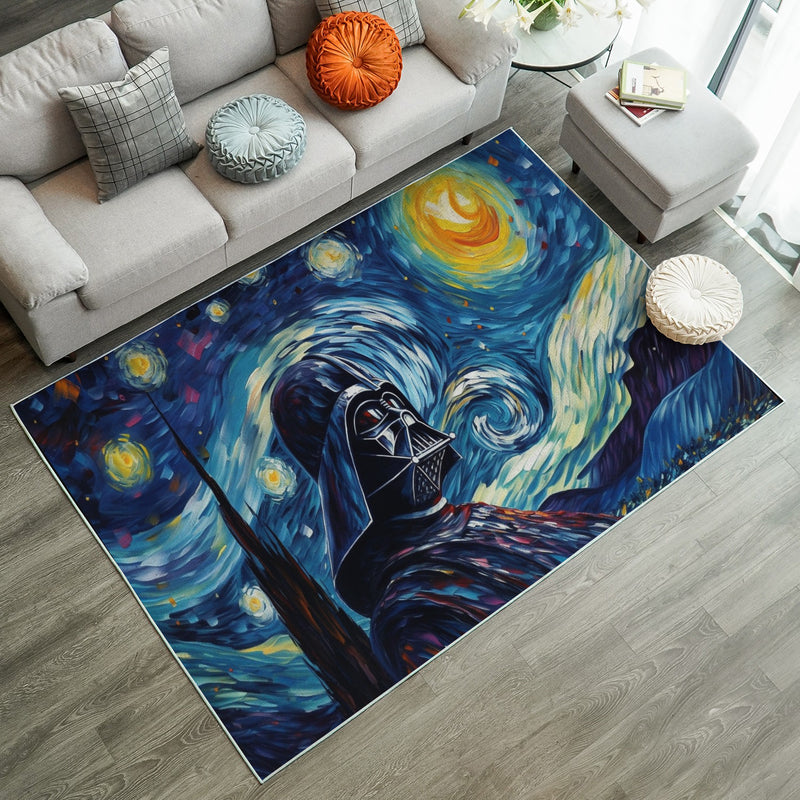 Darth Vader Starry Night Carpet Rug Home Room Decor