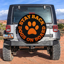 Stay Back Dogs On Board Orange Car Spare Tire Cover
