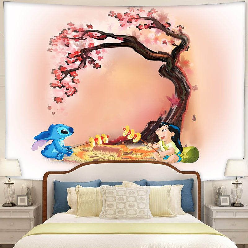 Stick And Lilo Cherry Blossom Tapestry Room Decor