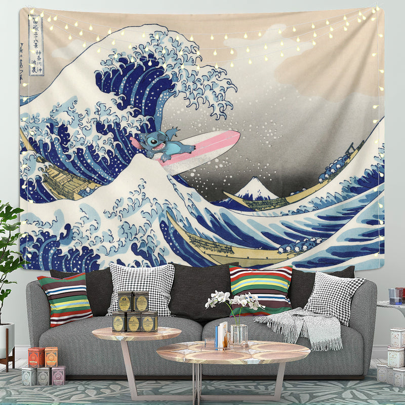 Stitch The Great Wave Tapestry Room Decor