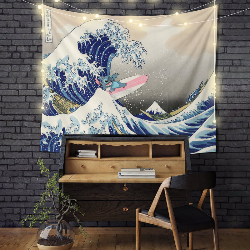 Stitch The Great Wave Tapestry Room Decor