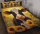 Sunflower Cow Quilt Bed Sets