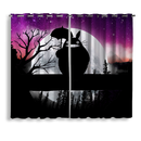 Totoro Ghibli Moon Night Background Window Curtain