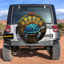 Tortoise Stained Glass Car Spare Tire Cover